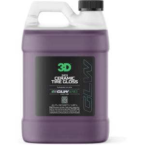 image:image3D GLW Series SiO2 Ceramic Tire Gloss  High Shine Hydrophobic Tire Dressing  UV Protection No Sling  Deep Black Wet Look  LongLasting Ceramic Finish 64 oz