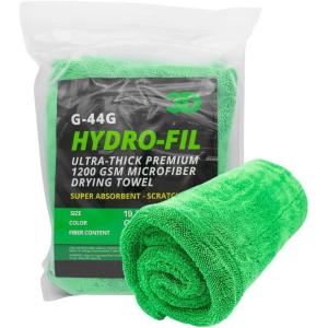 image:image3D HydroFIL XL  Professional Grade Microfiber Towel  Extra Large 20 x 315  Highly Absorbent  Premium Drying Cloth for Car Detailing GreyGreen