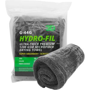 image:image3D HydroFIL XL  Professional Grade Microfiber Towel  Extra Large 20 x 315  Highly Absorbent  Premium Drying Cloth for Car Detailing GreyGrey