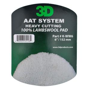 image:image3D Lambswool Cutting Pad  Fast Level Heavy Compound Cuts  Superior Finish for Automotive Painted Surfaces  100 Wool for Removing Paint Defects  3 Round6