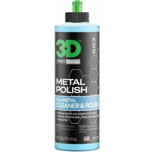 image:image3D Metal Polish  Heavy Duty Car Metal Polish for Aluminum Chrome Brass Copper Silver  Removes Oxidation Tarnish amp Stains  16oz  Made in USA