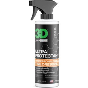 image:image3D Ultra Protectant Tire Shine Spray  WaterBased High Gloss Tire Dressing  Long Lasting UV Protection for Rubber amp Vinyl  No Sling  Made in USA 16 oz16oz