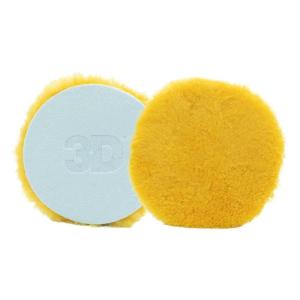 image:image3D Yellow XCut Lambswool Pad  Fast Level Heavy Compound Cuts  Superior Finish for Automotive Painted Surfaces  100 Wool for Cutting and Removing Paint Defects  8 Round