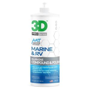 image:image3D Marine amp RV AllinOne GelCoat Compound amp Polish  Removes Oxidation Swirls amp P2000 Scratches Deep Shine Wax Protection No Fillers 32oz