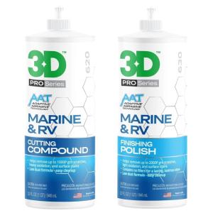 image:image3D Marine amp RV GelCoat Compound amp Finishing Polish Bundle  HighCut amp HighGloss Gel Coat Correction System for Boats amp RVs  No Fillers LowDust ProGrade Shine  32oz Each