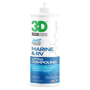 image:image3D Marine amp RV GelCoat Cutting Compound  Removes P1000 Grit Scratches Oxidation amp Swirls HighCut Formula No Fillers LowDust 32oz